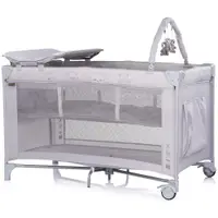 Patut pentru copii Chipolino Luna Platinum pliabil, cu saltea de infasat