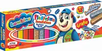 Plastilină Bambino Premium - 18 culori, pătrat, sortiment