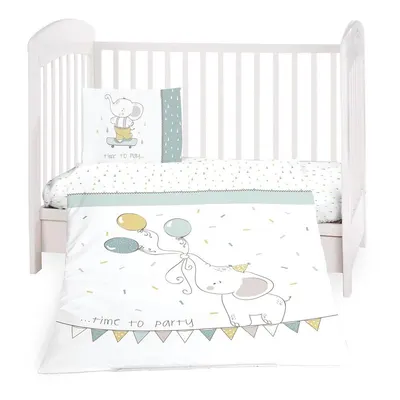 Set lenjerie de pat 5 piese Kikka Elephant Time