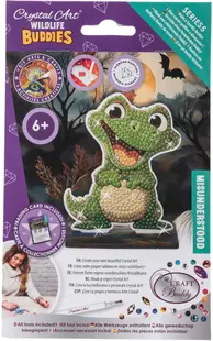 Set de broderie cu diamante Craft Buddy - Crystal Art Buddies: Aligator, 7 piese
