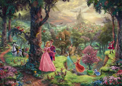 Puzzle 1000 de piese - Thomas Kinkade - Disney - Sleeping Beauty