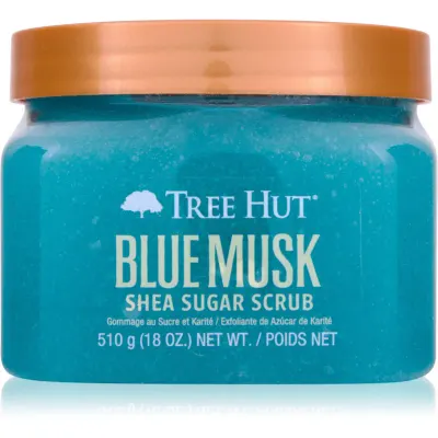 Tree Hut Shea Sugar Scrub Blue Musk exfoliant de corp cu zahăr 510 g