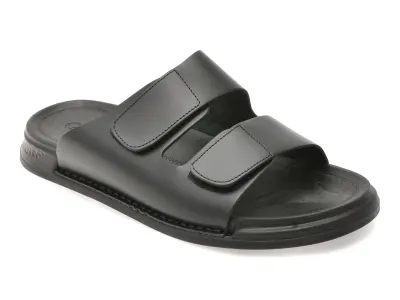 Papuci GRYXX negri, UZ255, din piele naturala