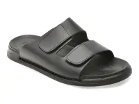 Papuci GRYXX negri, UZ255, din piele naturala
