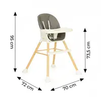 Scaun de masa 2 in 1 Ecotoys HA-018 gri