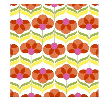 Servetel GEO FLOWERS RED 33x33 cm