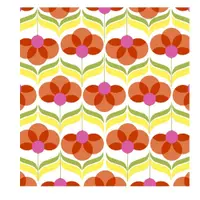 Servetel GEO FLOWERS RED 33x33 cm