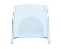 Patut pliabil KikkaBoo Dreamy Bear MintBlue cu doua nivele, usita cu fermoar, functie de balansare si accesorii incluse