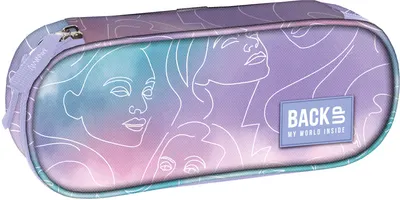 Penar școlar oval Derform BackUp - Pastel face