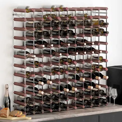 vidaXL Suport sticle de vin, 120 sticle, maro, lemn masiv de pin