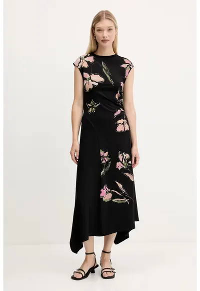 Rochie asimetrica Katrina - Negru