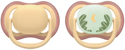 Suzete Philips Avent - Ultra Air Night, 0-6 luni, 2 bucăți, zi/noapte, neutre