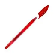 Pix cu bila Keyroad Sofjet, 0. 7mm, cu capac, corp semitransparent in culoarea scrisului, grip cauciucat, rosu