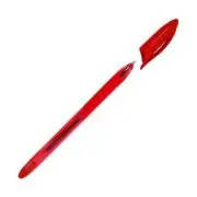 Pix cu bila Keyroad Sofjet, 0. 7mm, cu capac, corp semitransparent in culoarea scrisului, grip cauciucat, rosu