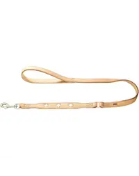 HUNTER Swiss Lesa din piele pentru caini 1,8cm/1m, bej