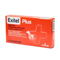 EXITEL Plus 50/144/150mg, deparazitare internă câini, XS-M, comprimate, Porc, 8buc