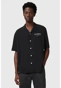 Camasa regular fit cu logo Underground - Alb/Negru