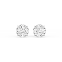 Cercei din aur alb cu diamante de 0.65ct