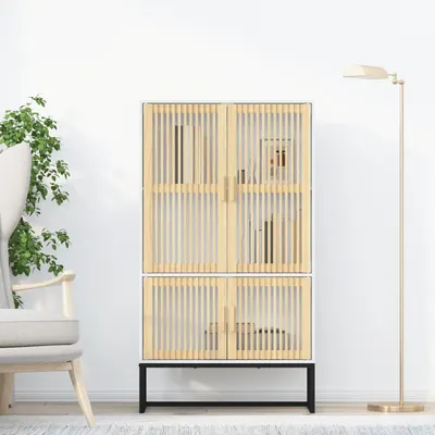 vidaXL Dulap înalt, alb, 70x35x125 cm, lemn prelucrat