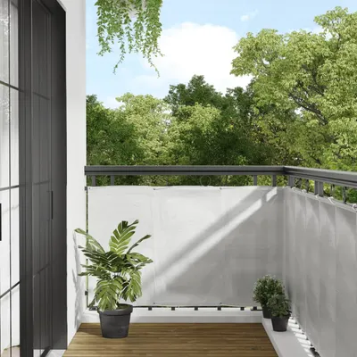Gossi paravan de balcon gri deschis 90x400 cm 100% poliester oxford
