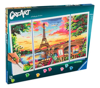 Set de pictură pe număr Ravensburger CreArt - Gânduri pariziene