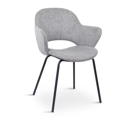 Set de scaune de sufragerie gri deschis 2 buc. tapițat Rowley – Unique Furniture