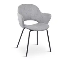 Set de scaune de sufragerie gri deschis 2 buc. tapițat Rowley – Unique Furniture