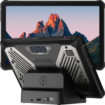 Tableta Oukitel RT10 Industry, 5G, Dual SIM, Wi-Fi, 11 120Hz, Dimensity 7400X, 12GB RAM, 512GB, NFC, 2D Barcode Scanner SE4710, 12 PogoPins, USB, RS232, RJ45, FAP10, 25000mAh, Android 15