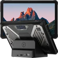 Tableta Oukitel RT10 Industry, 5G, Dual SIM, Wi-Fi, 11 120Hz, Dimensity 7400X, 12GB RAM, 512GB, NFC, 2D Barcode Scanner SE4710, 12 PogoPins, USB, RS232, RJ45, FAP10, 25000mAh, Android 15
