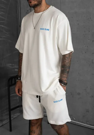 Trening Oversize Black Island White-Blue Trbi26 (mărime: S)