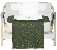 Set de lenjerie pentru pătuț KikkaBoo Secret Garden - Pentru mini pătuț, 5 piese, Green
