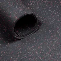 Pardoseală sportivă - Rolă de 12,5 m² - Grosime 6 mm - Negru / Roșu