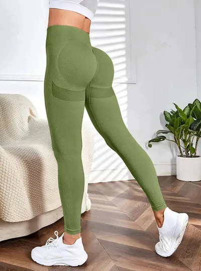 Colanti Sala Lungi, Modelatori, Model Push Up, cu Talie Inalta, Verde Deschis - L, MIX13541-948