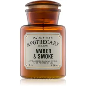 Paddywax Apothecary Amber & Smoke lumânare parfumată