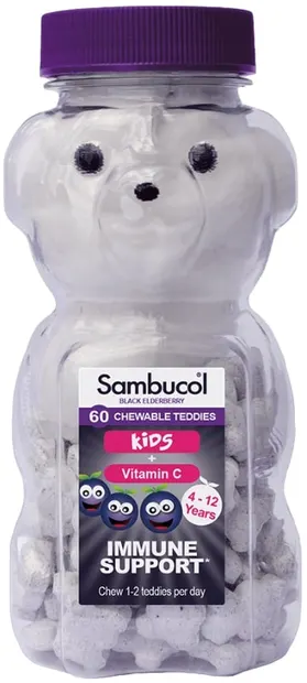 Kids + Vitamin C, 60 pastile, Sambucol