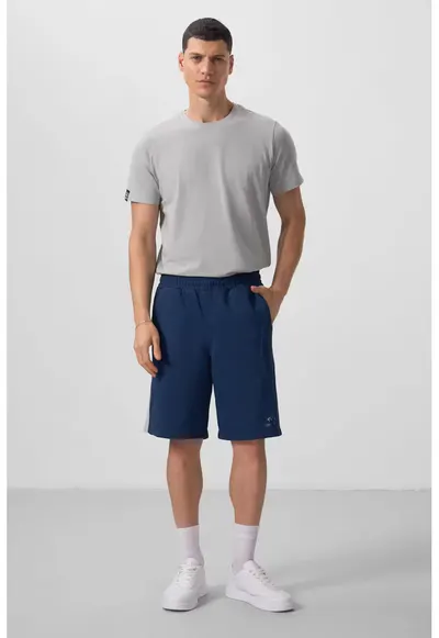 Pantaloni scurti - Barbati - TOMMY Pantaloni scurti supradimensionati din amestec de bumbac - Bleumarin