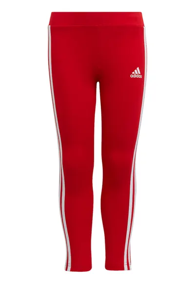 Colanti cu talie elastica 3 STRIPES ESSENTIALS - Rosu vermillion
