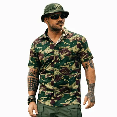 Camasa Helikon-Tex Hawaiian Shirt - Brushstroke Camo / L