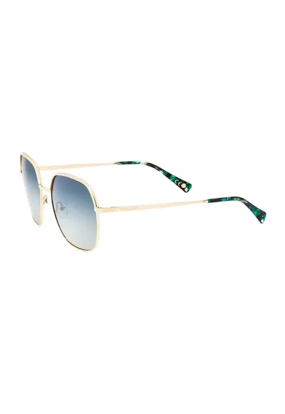 Ochelari de soare patrati cu lentile in degrade - Verde/Auriu/Negru