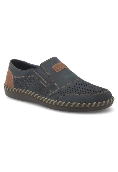 Pantofi barbatesti - piele naturala - albastru