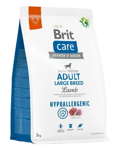 BRIT Care Hypoallergenic Adult Large Breed 3 kg Hrana caini talie mare, cu miel si orez