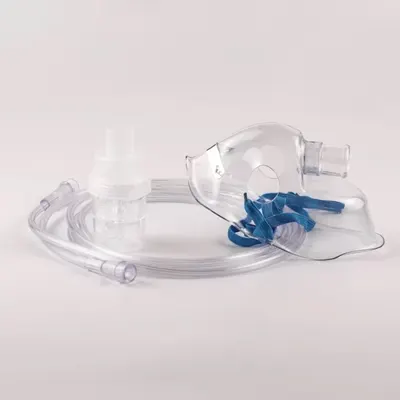 Masca de oxigen cu nebulizator pentru adulti / copii, sterile, lungime tub 200 cm (Set de 10 buc)