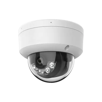 Camera supraveghere exterior IP Dome cu iluminare duala Hikvision AcuSense DS-2CD2143G2-LIS2U, 4 MP, 2.8 mm, IR/lumina alba 30 m, microfon dual, slot card, PoE