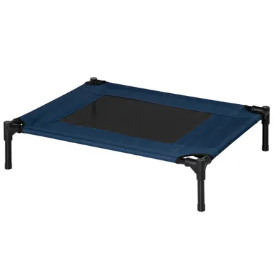 Pat Confortabil pentru Câinișori PawHut, Design Modern, Albastru și Negru, 76x61x18cm | Aosom Romania