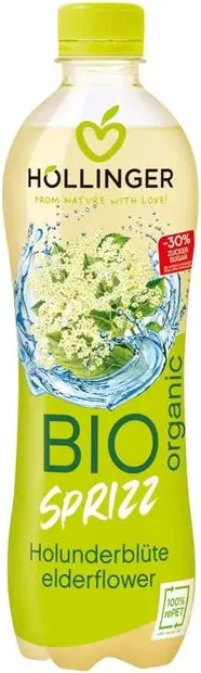 Băutură carbogazoasă organică cu soc, 500 ml, Hollinger