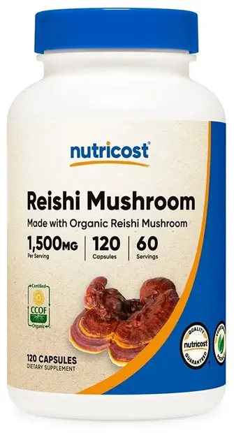 Reishi Mushroom, 120 capsule , Nutricost