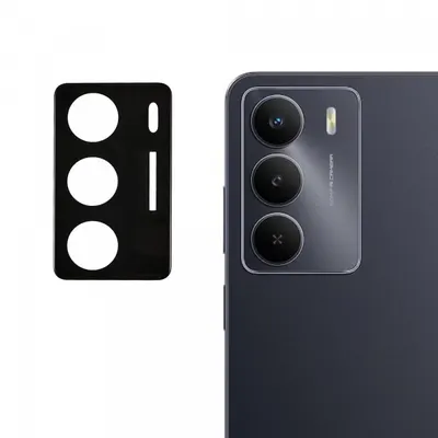 Folie de protectie Camera Spate Techsuit pentru Realme 14x, Sticla Securizata, Neagra