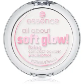 essence All About Soft Glow! Pudră transparentă de fixare pentru o piele mai luminoasa