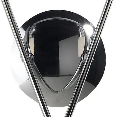 Aplica Bureau 2 Light Wall Light Polished Chrome Opal Glass