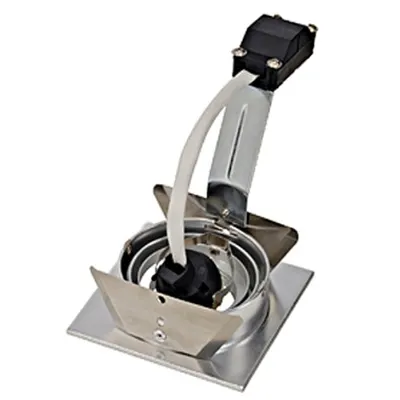NEW TRIA I GU10 downlight, pătrat, alu-periat, max. 50W